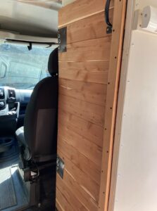 Cedar paneled closet with drawers